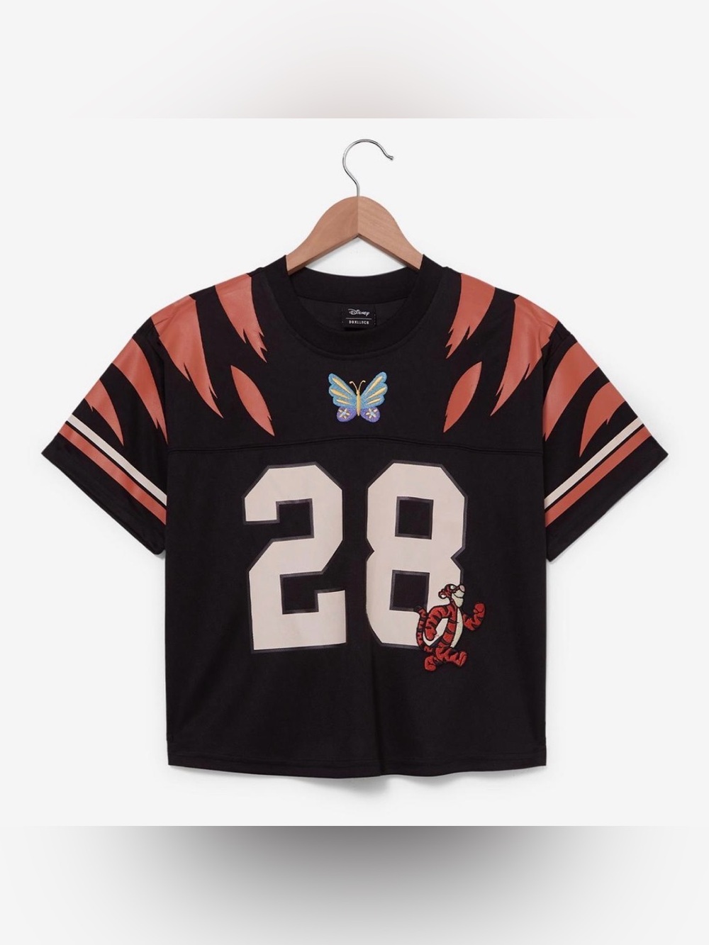 Disney’s Winnie the Pooh Tigger '28' Cropped Football Jersey- Size XL Ne